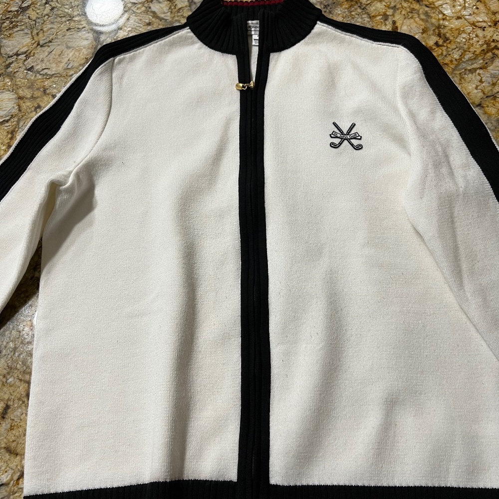 St. John Sport - Zip up cardigan, Designer, Knit, Warm and Comfortable